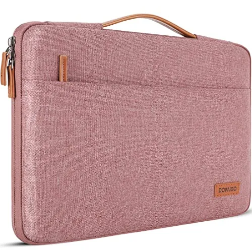 DOMISO Funda Portátil 14 Pulgadas, Funda Ordenador,Rosa