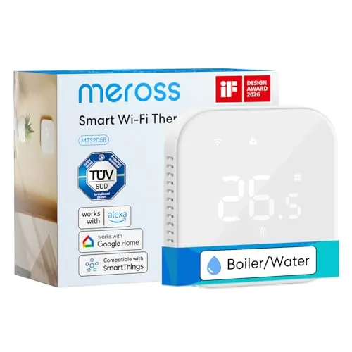 Meross Termostato Calefaccion WiFi para Calderas Termostato WiFi con Alexa