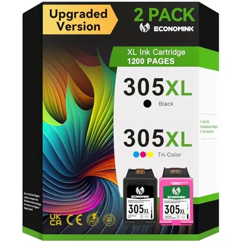 Cartuchos de Tinta 305XL Negro y Color Compatible con HP DeskJet 2700e 2720e 2820e, Envy 6000 6020e, DeskJet Plus 4100 – Alta Capacidad, Reemplazo HP 305 XL (Pack de 2)