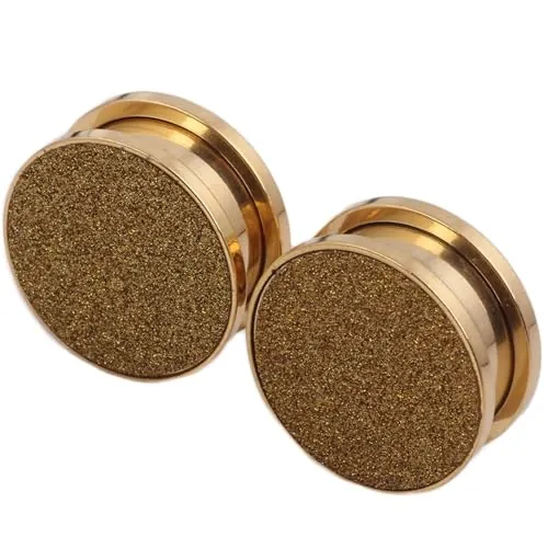 Whoiy Túneles de acero inoxidable con acabado mate, kit de estiramiento de oreja con purpurina y tornillo de expansor de oreja, 1/2"(12mm), Sin circonita