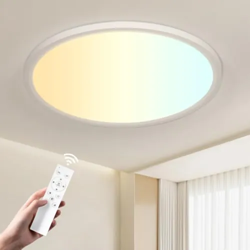 OTREN Plafon LED Techo 28W 2800lm Regulable con Mando a Distancia,30cm