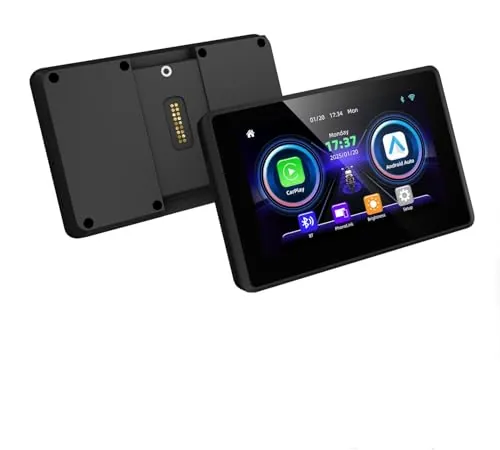 Qzonnect M3A 5.0 pulgadas Display Moto Inalámbrico CarPlay & Android Auto Plug & Play para Navegador Original, Pantalla Táctil HD IPS, IP67, BT 5.0, para R1250GS R1200GS F900GS F850GS S1000XR