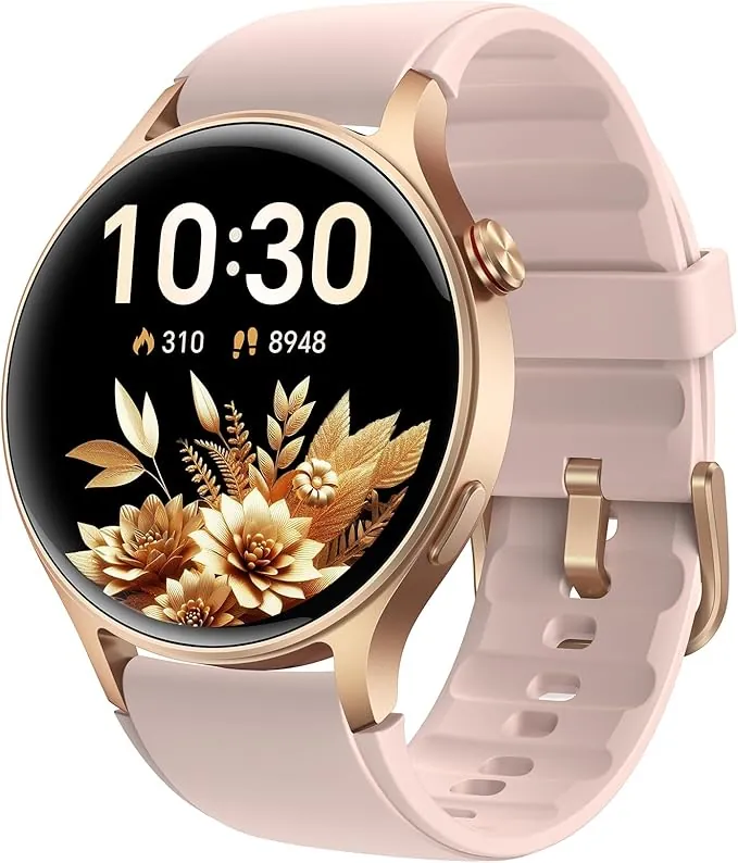 Reloj Inteligente Mujer,1.32" Pantalla AMOLED Smartwatch Mujer con Llamadas, Always-on Display Función,24H Pulsometro,SpO2, Monitor de Sueño, 110+ Modos Deportivos, Calorías Podómetro para Android iOS