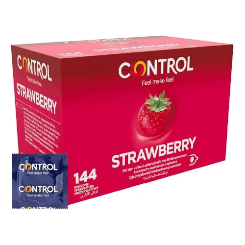 Control Preservativos Strawberry - Caja con 144 Condones
