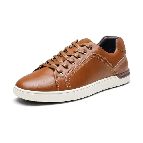 Bruno Marc Zapatos Casual Cordones Hombres Zapatillas,Size 43,Marrón
