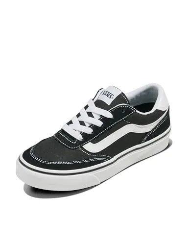 Vans Hombre Brooklyn LS Zapatilla Suede and Black and White 47 EU
