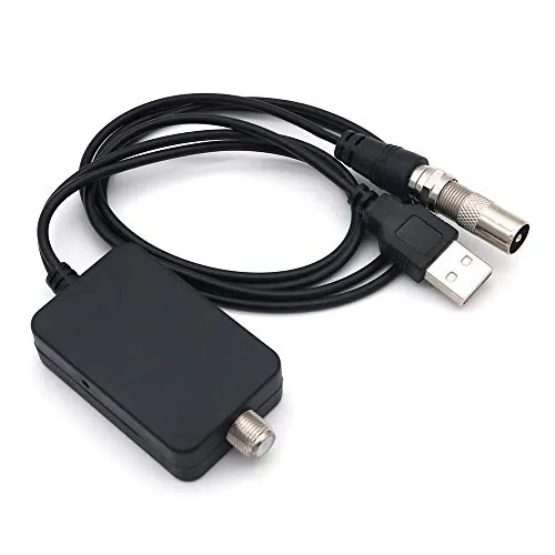 DollaTek HDTV Interior HD Antena de TV Digital Amplificador de señal Receptor de Suelo Amplificador de antena de TV ATSC - Negro