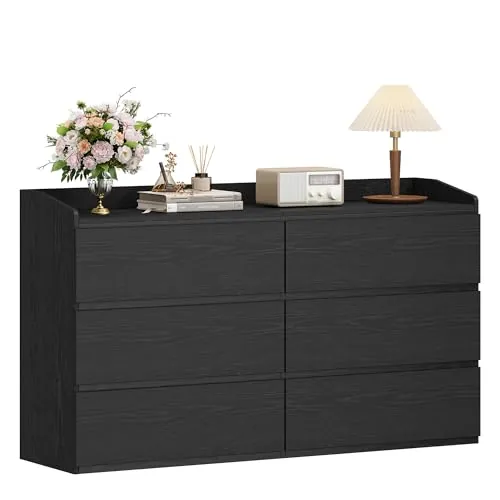 Hzuaneri Cómoda con 6 Cajones, Cómoda para Dormitorio