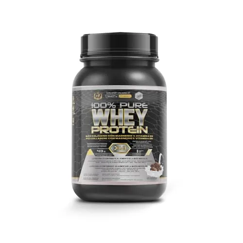 Whey Protein Healthy Fusion | Proteína pura con Colágeno, Magnesio y Vitamina B6 | 43g proteína + 9g BCAA | Mejora tus entrenamientos, aumenta masa muscular y fortalece articulaciones | 1 kg