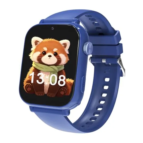 Reloj GPS Niños Localizador y Llamadas, 4G Smartwatch Niños Niña con Telefono Chat de Voz Videollamada Modo Clase Cámara Podómetro, Reloj Inteligente para 4 a 12 Años Regalos Comunion Navidad, Azul