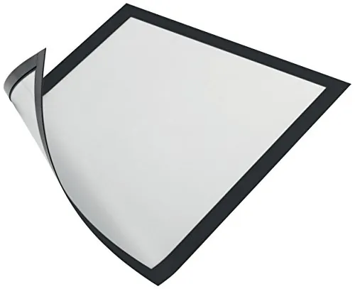 Durable 486901 Marco informativo Duraframe Magnético (A4, marco magnético para superficies metálicas) 5 unidades, negro