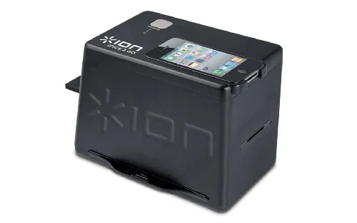 ION Audio iPics2Go - Escáner de Fotos para Apple iPhone 4/4S, Negro