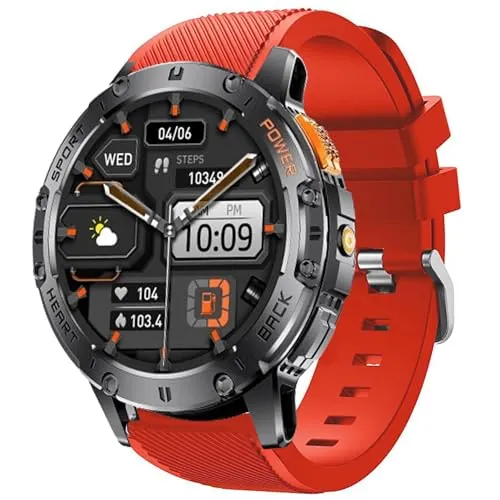 Blueshaweu Correa de 22 mm compatible con reloj inteligente DREMAC EF5 de 1,43 pulgadas, correa de repuesto de silicona deportiva compatible con reloj inteligente LIGE EF5/DREMAC EF5/ESFOE EF5, Große