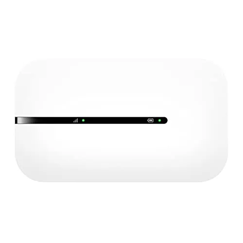 Zowee Mobile WiFi E5576 Router Wi-Fi móvil 4G LTE (CAT4), Velocidad de Descarga de hasta 150 Mbps, batería 1500 mAh, no Requiere configuración, WiFi portátil, Blanco