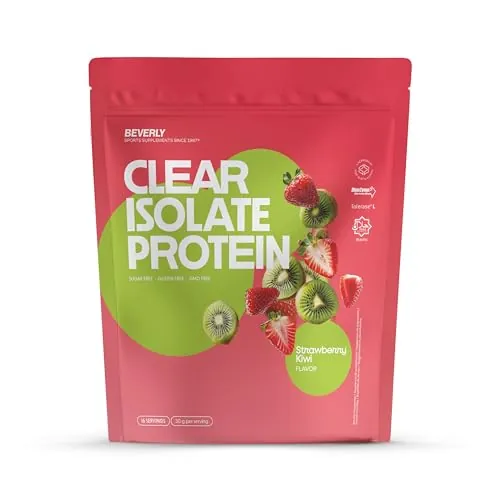 Beverly Clear Isolate Protein | Proteína de aislado de suero clear whey | 500 g | 25 g proteína por ración | Afrutada, Refrescante | Sabor Fresa Kiwi