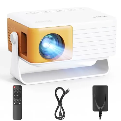 Yoton Mini Proyector Portátil [Rotación 180°& Auto Keystone] Y3 Proyector Portátil Soporte 1080P, 15000L Videoproyector con 50% Zoom, Projector Portable Compatible con Teléfonos/PC/PS5/Xbox/USB/HDMI