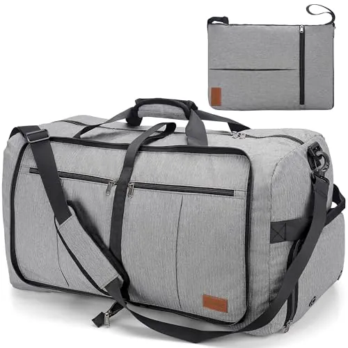 Upeelife Bolsa de Viaje, 125L Plegable Ligera Bolsa Viaje con Compartimento para Zapatos y Bolsillo para Mojado, Bolsa de Deporte Bolsas de Fin de Semana para Hombre Mujer