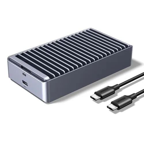 UGREEN Carcasa M2 NVMe SSD de 40Gbps, Recintos USB 4 Compatible con Thunderbolt 4/ 3, Adaptador de Disco Duro Externo de Aluminio para Mac OS/Windows/Linux