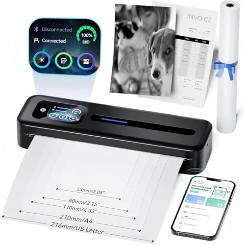 Phomemo M832D Impresora Termica A4, Pantalla táctil y Bluetooth sin Tinta