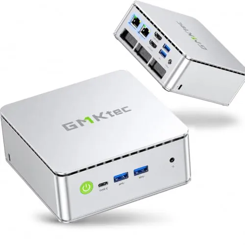 GMKtec G11 Mini PC con AMD Ryzen Embedded R2514, soporte de 3 años, 4C/8T hasta 3,7 GHz (beats 4300U), 16GB DDR4 256GB SSD PCIe 3.0, Dual LAN 2.5G, WiFi 6E, Triple pantalla 4K, para oficina/NAS/router