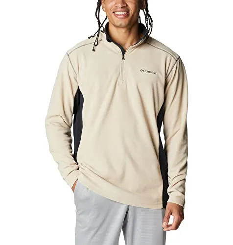 Columbia Klamath Range 2 Half Zip, Sudadera De Forro Polar Hombre, Ancient Fossil/Black, M
