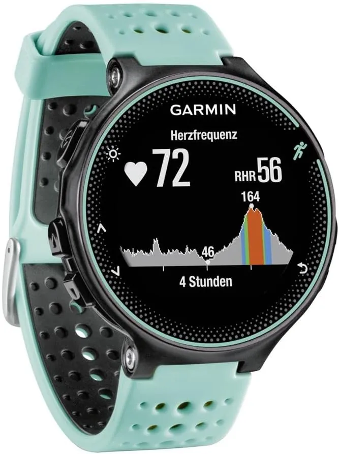 Garmin Forerunner 235 - Reloj con pulsómetro en la muñeca, Unisex, Color Negro y Azul electrico, Talla única