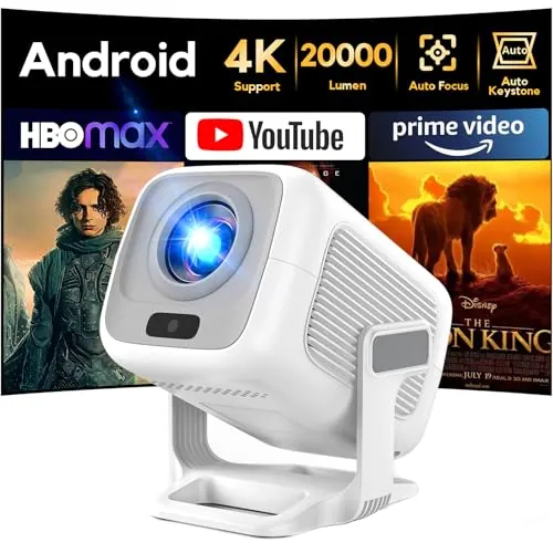Proyector 4K [Apps Integrada & Auto Focus/Keystone] 2026 Upgrad 20000 LM