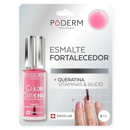 PODERM Esmalte Fortalecedor de Uñas - Brillante | Repara y Fortalece Uñas Dañadas y Debilitadas por Esmaltes Semipermanentes | Biotina, Silicio y Queratina | Desarrollado por un Podólogo en Suiza