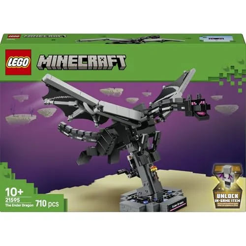 LEGO Minecraft El Dragón Ender 21595 | Juguetes para niños de 10+ años, figura articulada con alas batientes, juego interactivo, regalo de cumpleaños, 710 piezas