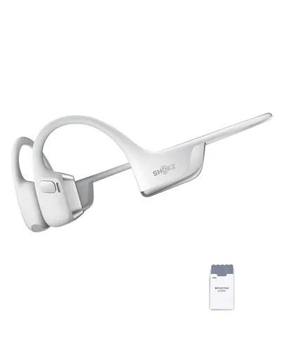 SHOKZ OpenRun Pro 2 Auriculares Deportivos de Conducción Ósea, Inalámbricos Bluetooth 5.3, Micrófonos con Cancelación de Ruido, Resistente al Agua IP55, 12h Reproducción, Carga Rápida USB-C, Plata