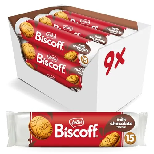 Lotus Biscoff Galletas Rellenas de Chocolate | 9 x 150g (1,35kg)
