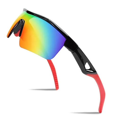 FEISEDY Niños Adolescentes Deportes Gafas de sol polarizadas TR90 Marco Niños Niñas Gafas de Sol de Ciclismo B2454
