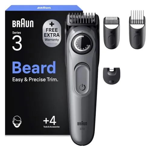 Braun Recortadora De Barba Hombre Series 3, BT3525, Gris
