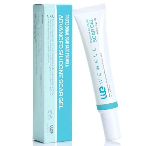 Silicona Crema Cicatrizante Reductor de Cicatrices: Cuidado de la piel para queloide, quemaduras, cicatrizante icirugía y estrías – Apto para cicatrices nuevas y antiguas – Mejora el aspecto de la pie