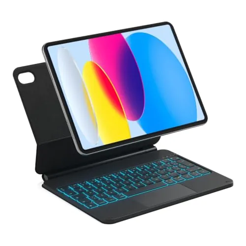 Inateck Funda Teclado iPad A16/10ª Gen, Soporte Magnético Flotante