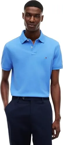 Tommy Hilfiger Polo de Manga Corta Hombre 1985 Regular Fit, Azul (Blue Spell), L