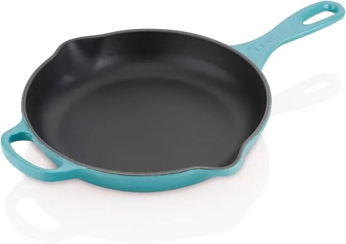 LE CREUSET Sartén skillet redonda de hierro fundido, diámetro 23 cm, Caribe, 20182231700422