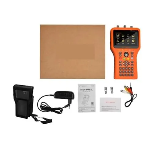 TIEOAXFT V8 Finder Pro 2 - Medidor de señal de TV satelital DVB-S2X/S2/S/T2/T/C AHD H.265 de 4,3 Pulgadas