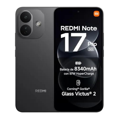 REDMI Note 17 Pro 5G, Smartphone 8+512GB, Negro, batería de 8340mAh