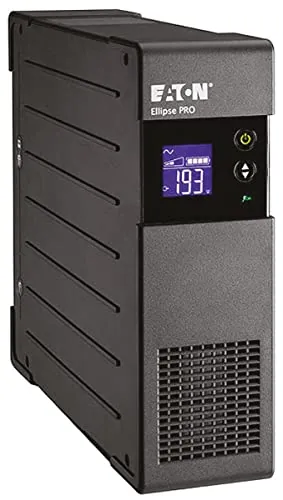 Eaton Ellipse Pro – SAI Line‑Interactive 650 VA 400 W – ELP650DIN – 3× Schuko + 1× Solo protección, LCD, USB, AVR – Negro (B00CTFTG2C)