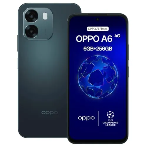 OPPO A6 Smartphone, 6 GB de RAM y 256 GB de Almacenamiento, Negro Zafiro