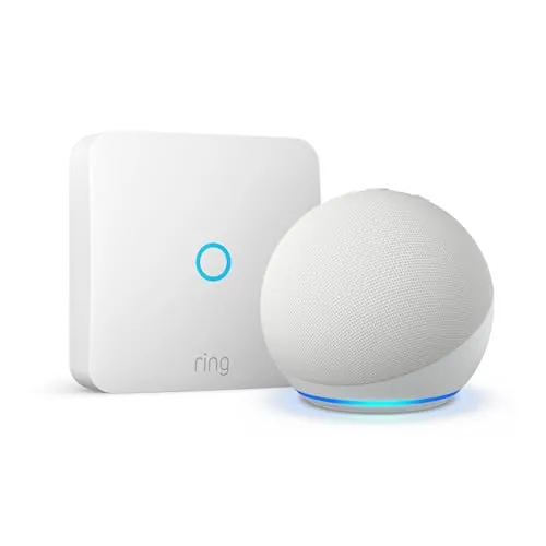 Echo Dot (5.ª generación, versión de 2022) + Ring Intercom de Amazon | La combinación ideal para un hogar más inteligente