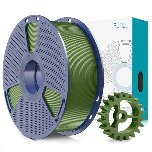 SUNLU PLA+2.0 Filamento 1,75mm, Filamento PLA Plus 2.0, 1KG Verde Oliva