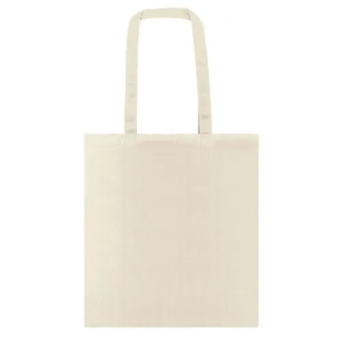 Genérico Bolsas de algodón reutilizables, 41 x 37 cm, lote de 20 unidades, asas largas, 140 g, ideales para compras, manualidades, comercios, promociones