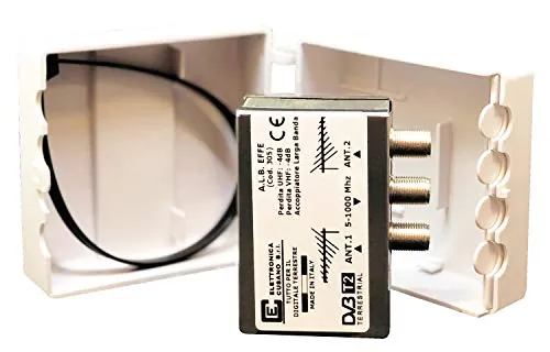 A.L.B. EFFE – Mezclador Universal para 2 Antenas de Banda Ancha en versión de mástil – Atenuación de Paso <4dB