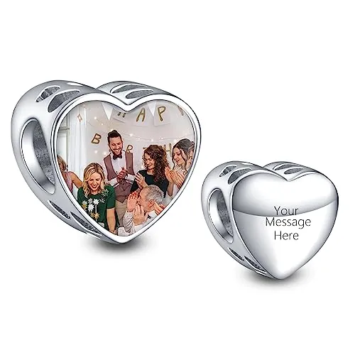 NINGAN Personalizado Cachorro Foto Charm Letras personalizadas 925 Sterling Silver Charm Beaded Compatible Mujeres Pulsera Collar