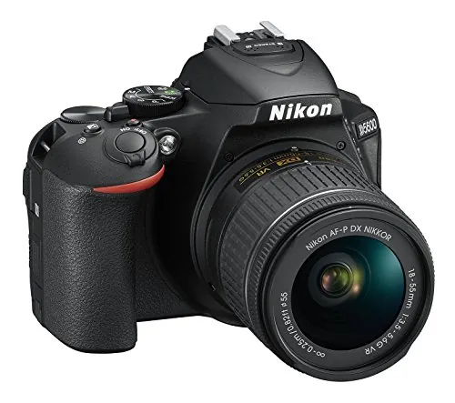 Nikon D5600 + AF-P DX 18-55mm VR + 8GB SD Juego de Camara SLR 24,2 MP CMOS 6000 x 4000 Pixeles Negro - Camara Digital (CMOS, Full HD, Pantalla tactil, Negro)
