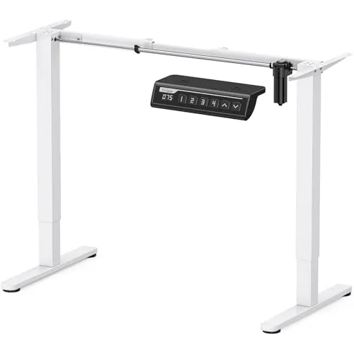 ErGear Estructura de Escritorio Ajustable Memoria de Altura en 4 Posiciones,con Patas Ajustables y una Base ergonómica para Escritorio de pie
