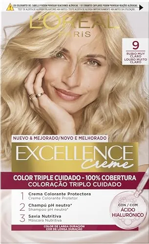 L´ORÉAL PARIS Excellence Creme Tinte Permanente - Tono 9 Rubio Muy Claro