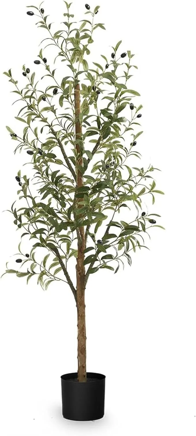 Maia Shop Plantas Artificiales Decorativas - Olivo Artificial Minimal 150 cm, Planta Artificial Grande para Decoración Hogar, Arbol Artificial con Maceta de Plástico Incluida